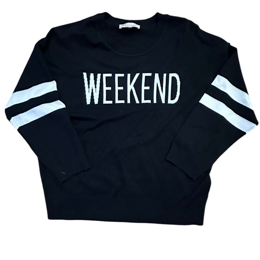 Philosophy Sweater/Loungewear Size 1X Black and White Weekend Quiet Luxury Soft